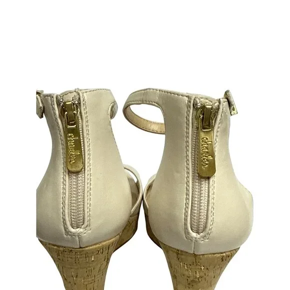 Charles David Lolis Women's Wedge Sandal Heel Shoes Sand Tan Cork Size 10 - Picture 7 of 10